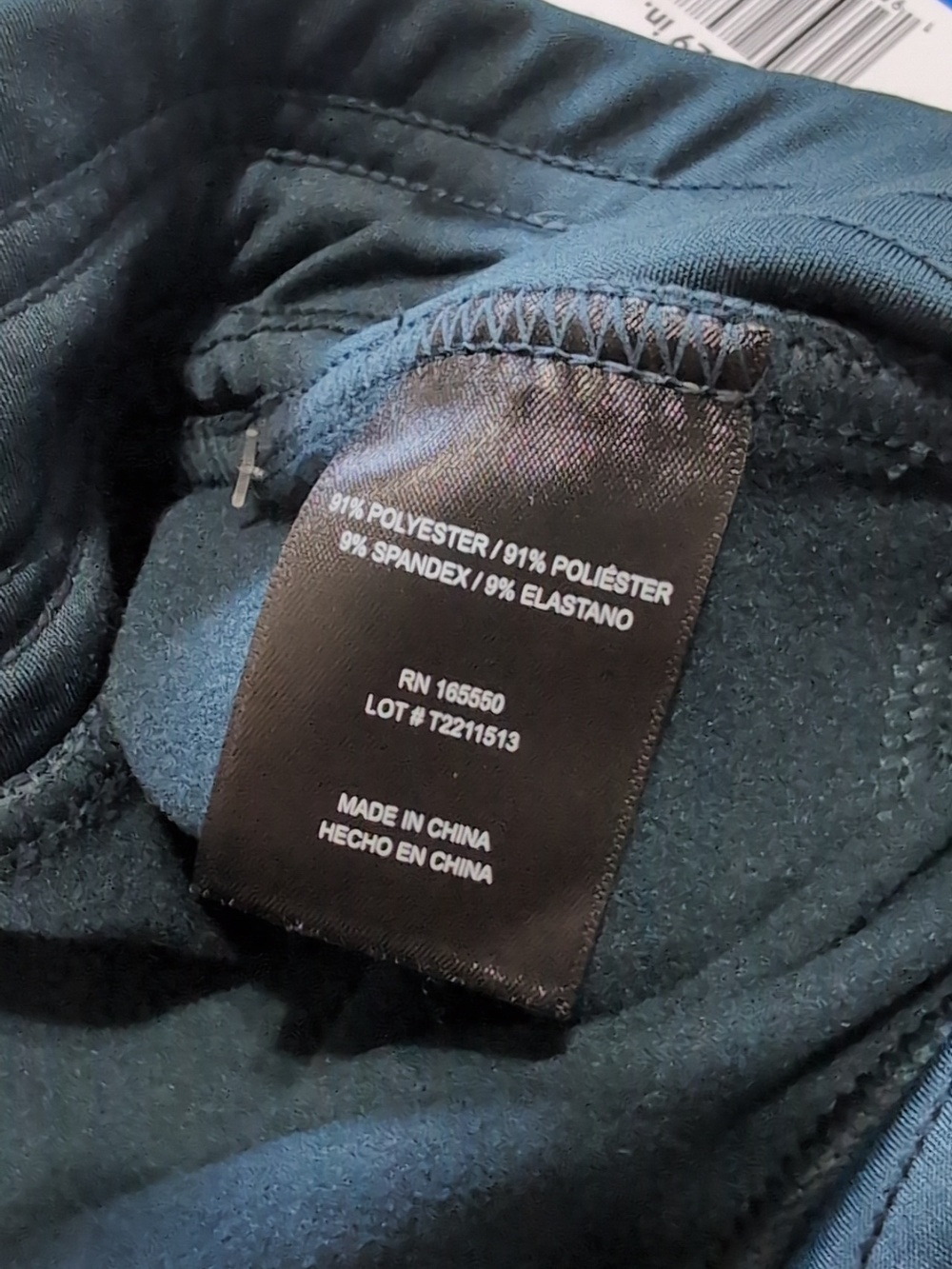 NWT 32 Degrees Teal High Waisted Heat Tech Fleece Lined Jogger Pants Size Large - Picture 9 of 13